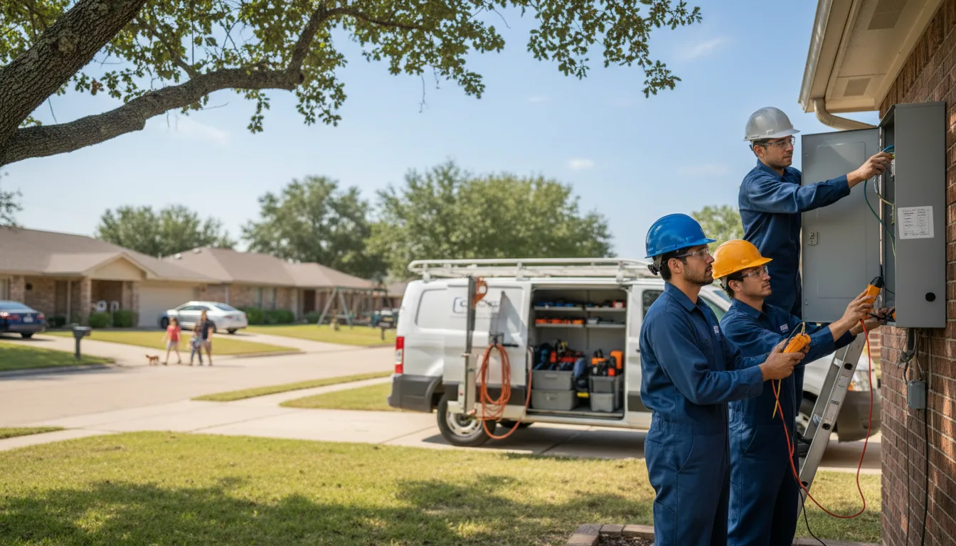 Certified electrician providing emergency electrical services in Morris, OK